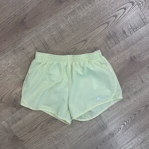 Nike Yellow Casual Shorts with Elastic Waistband